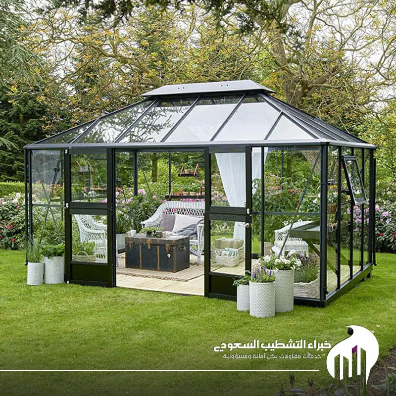 تصميم غرف زجاجية للحدائق الخبر