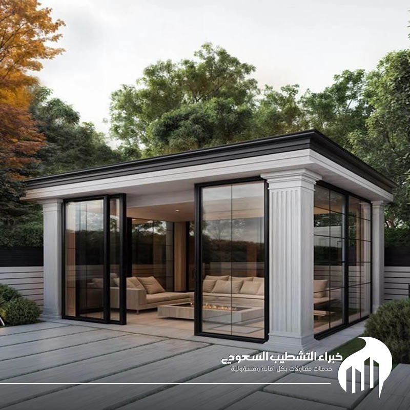 تصميم غرف زجاجية للحدائق الخبر